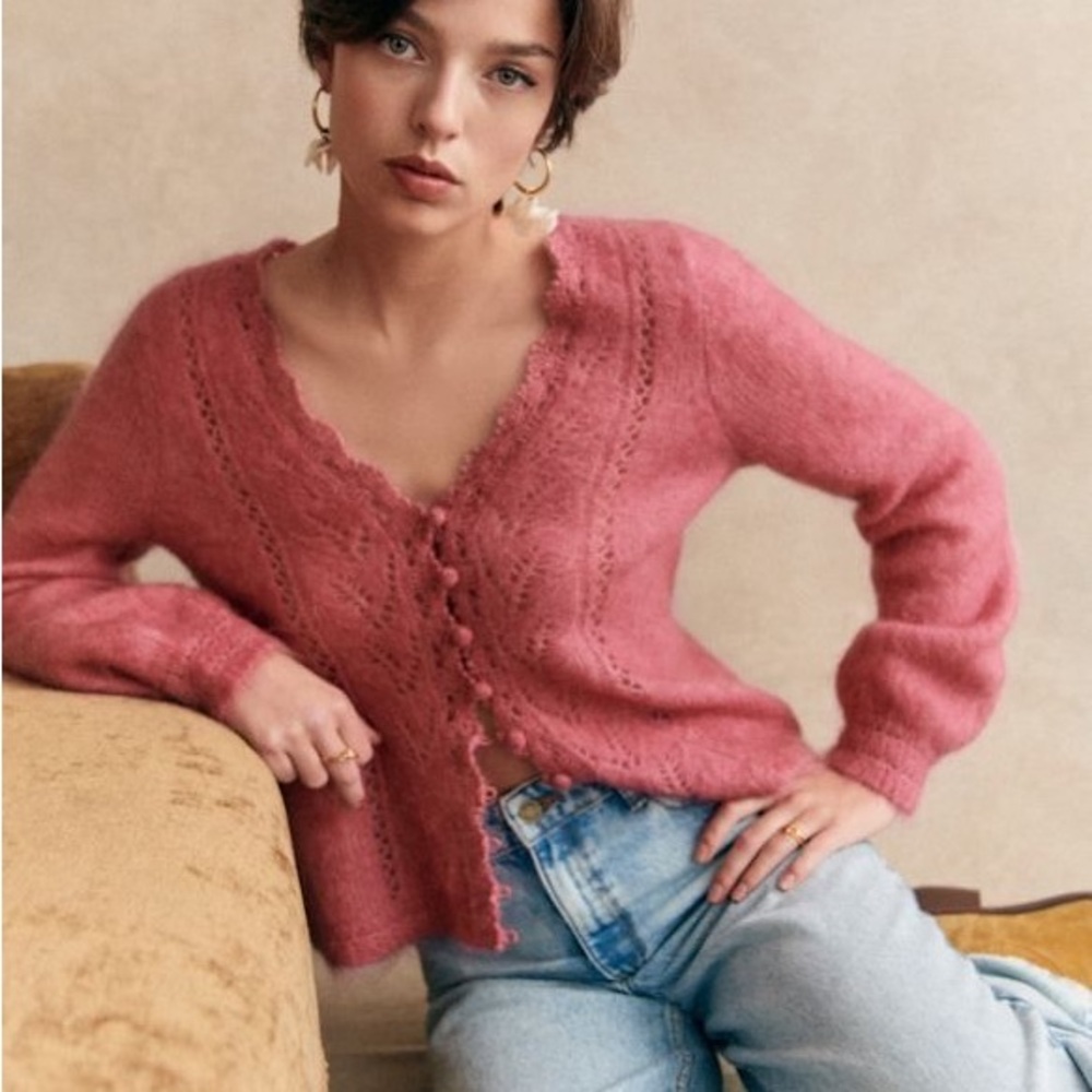 Sezane Angelo Cardigan (peony)